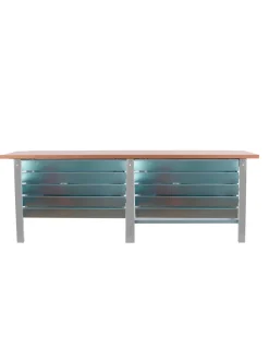 SIMONRACK - Etabli simonwork bt6 pro tandem laminate 10box 2600 gr/h gris/hêtre 865x2600x750 - simonrack