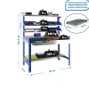 SIMONRACK - Etagère basse banc de travail simonwork bt1 box 1500 bleu/bois - 1445x1510x760 600kg - simonrack