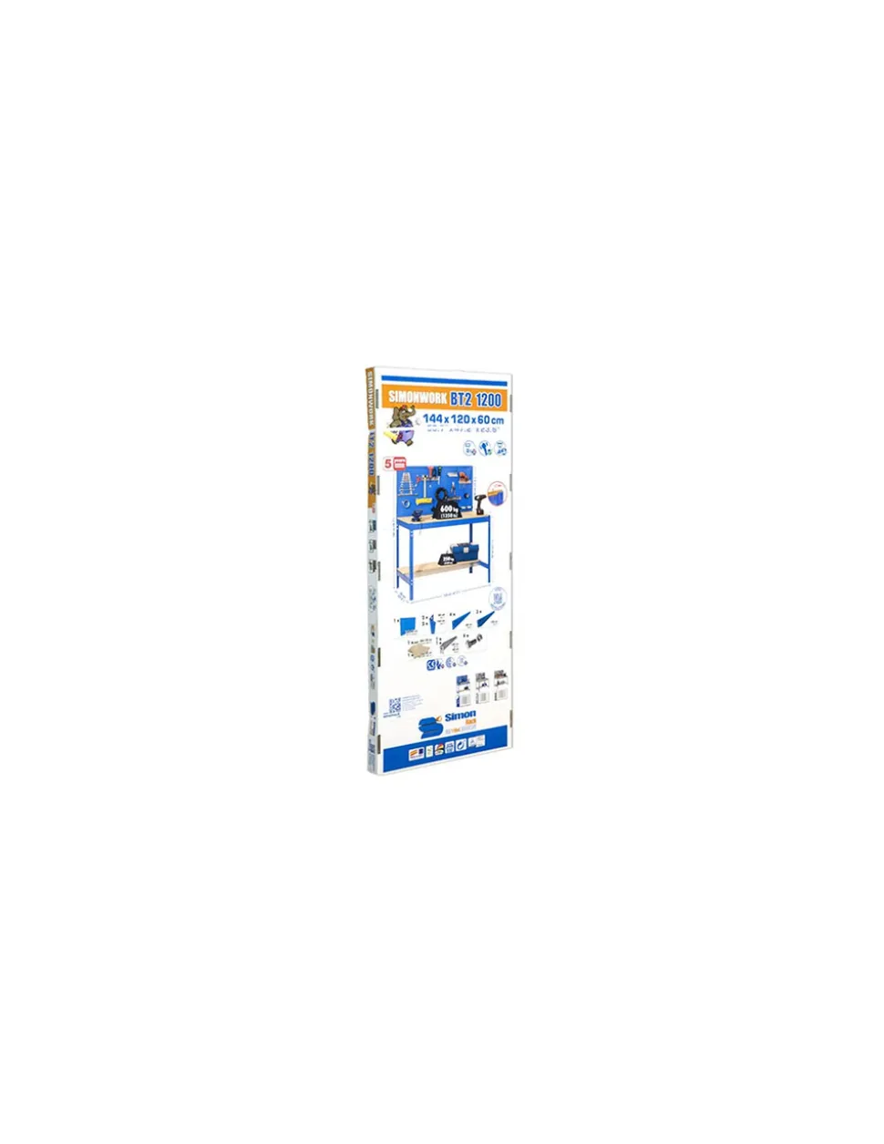 SIMONRACK - Etagère basse banc de travail simonwork bt2 1500 antracite/bois - 1445x1510x610 600kg - simonrack