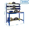 SIMONRACK - Etagère basse banc de travail simonwork bt1 900 bleu/bois - 1445x910x610 400kg - simonrack