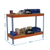 SIMONRACK - Etagère basse banc de travail simonwork basic 2 901875-2 bleu/orange/bois - 900x1800x750 400kg - simonrack