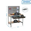 SIMONRACK - Etagère basse banc de travail simonwork bt2 box 900 gris/bois - 1445x910x610 400kg - simonrack