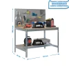 SIMONRACK - Etagère basse banc de travail simonwork bt2 1200 galva/bois - 1445x1210x610 600kg - simonrack