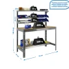 SIMONRACK - Etagère basse banc de travail simonwork bt1 900 gris/bois - 1445x910x610 400kg - simonrack