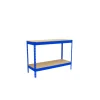 SIMONRACK - Etagère basse banc de travail simonwork basic 2 902145-2 bleu/bois - 900x2100x450 400kg - simonrack