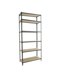 SIMONRACK - Etagère légère sans vis maderclick 6/400 antracite/bois antracite/bois 2500x900x400 - simonrack
