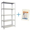 SIMONRACK - Etagère légère sans vis simonclick 5/300 blanc/blanc + housse blanc 1800x900x300 - simonrack