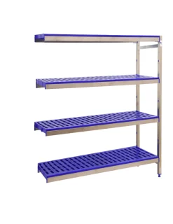 SIMONRACK - Etagère sans vis simoninox aditiooranl 4pp/1600x860x500 a.inox/bleu 1600x860x500 - simonrack