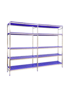 SIMONRACK - Etagère sans vis simoninox initial 5pp/2000x3290x400 a.inox/bleu 2000x3290x400 - simonrack