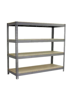 SIMONRACK - Etagère sans vis simonforte 2406-4 chipboard gris/bois gris/bois 2000x2400x600 - simonrack