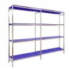 SIMONRACK - Etagère sans vis simoninox initial 4pp/1600x3290x400 a.inox/bleu 1600x3290x400 - simonrack