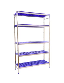 SIMONRACK - Etagère sans vis simoninox initial 5pp/2000x1260x500 a.inox/bleu 2000x1260x500 - simonrack
