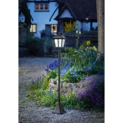 SMART GARDEN - Lampadaire solaire - - metro - 20 lumens - noir - 130 x 18 cm