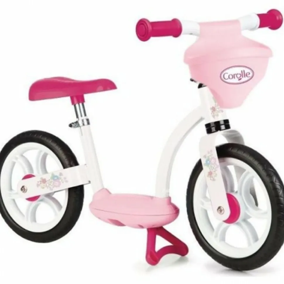 SMOBY - Draisienne velo - smoby - corolle - rose - 2 roues - porte-poupon intégré