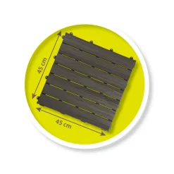 SMOBY - Set de 6 dalles 45x45 NEO JURA LODGE L 45.00 l 45.00 H 1.5 cm