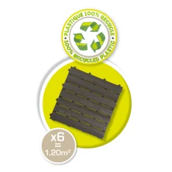 SMOBY - Set de 6 dalles 45x45 NEO JURA LODGE L 45.00 l 45.00 H 1.5 cm