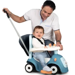 SMOBY - Voiture à enfourcher enfant 3 en 1 maestro bleu