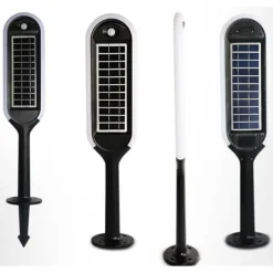 SOLAIREPRATIQUE - Borne solaire avec détecteur et double module solaire sail 5w blanc chaud