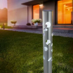 SOLAIREPRATIQUE - Borne solaire fantasy light duo color, éclairage blanc chaud ou froid
