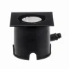 Spot de sol terra focus square en aluminium - noir
