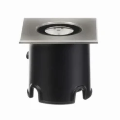 Spot de sol terra focus square en aluminium - noir
