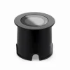 Spot de sol terra round aluminium 24v - 1w - noir