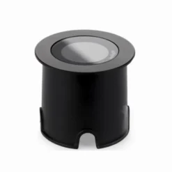 Spot de sol terra round aluminium 24v - 1w - noir