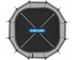 SPRINGFREE TRAMPOLINE - Springfree Trampoline Grand Carré Trampoline (NULL,4 x 3,4m)