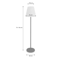 SWEEEK - Lampadaire extérieur 150 cm lampada xl led hybride . Lampe multicolore sur pied. Luminaire design à batterie. Solaire. Télécommandé