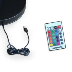 SWEEEK - Lampadaire extérieur 150 cm lampada xl led hybride . Lampe multicolore sur pied. Luminaire design à batterie. Solaire. Télécommandé