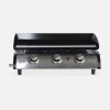SWEEEK - Plancha au gaz 3 feux - porthos 3 brûleurs - 7.5 kw. Barbecue. Cuisine extérieure. Grande plaque émaillée. Inox