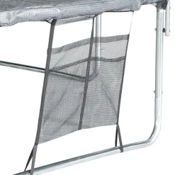 SWEEEK - Trampoline 490cm gris avec filet de protection. Échelle. Bâche. Filet pour chaussures. Kit d'ancrage