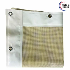 TECPLAST - Bâche brise vue micro-perforée tecplast mp460bv 3,5x4m - ivoire - garantie 5 ans