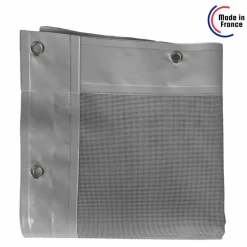 TECPLAST - Bâche brise vue micro-perforée tecplast mp460bv 3x4m - grise - garantie 5 ans