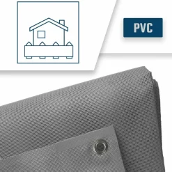 TECPLAST - Bâche brise vue micro-perforée tecplast mp460bv 3x3m - grise - garantie 5 ans