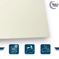 TECPLAST - Bâche brise vue sans oeillets 1,5x5 m xp640bv blanche - garantie 10 ans tecplast