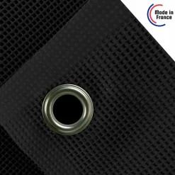 TECPLAST - Bâche brise vue micro-perforée tecplast mp460bv 4x5m - noire - garantie 5 ans