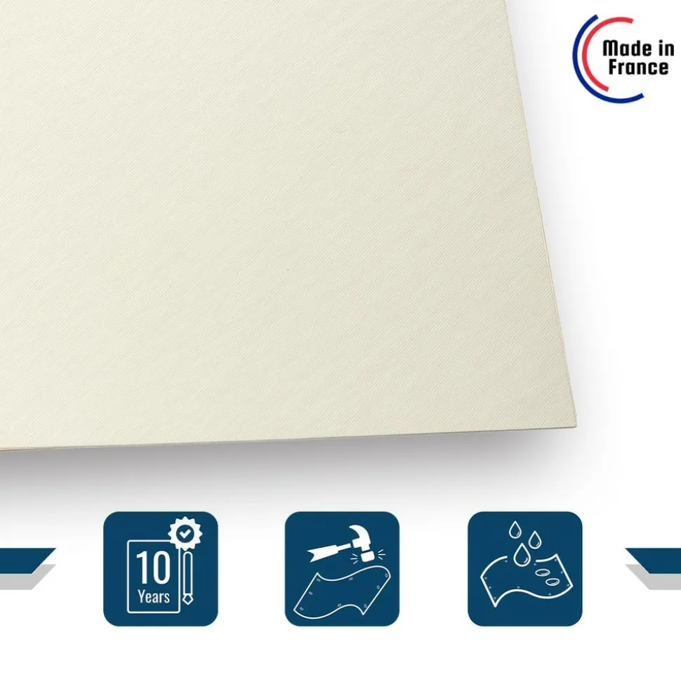 TECPLAST - Bâche brise vue sans oeillets 1,5x2 m xp640bv blanche - garantie 10 ans tecplast