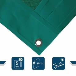 TECPLAST - Bâche brise vue micro-perforée tecplast mp460bv 4x4m - verte - garantie 5 ans