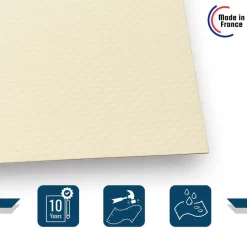 TECPLAST - Bâche brise vue sans oeillets 3x11 m xp640bv ivoire - garantie 10 ans tecplast