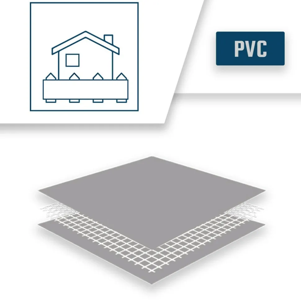TECPLAST - Bâche brise vue sans oeillets 3x9 m xp640bv grise - garantie 10 ans tecplast
