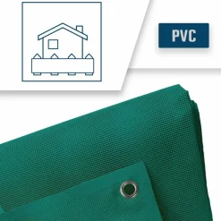 TECPLAST - Bâche brise vue micro-perforée tecplast mp460bv 3x6m - verte - garantie 5 ans