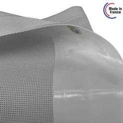 TECPLAST - Bâche brise vue micro-perforée tecplast mp460bv 3x6m - grise - garantie 5 ans