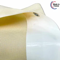 TECPLAST - Bâche brise vue micro-perforée tecplast mp460bv 4x5m - ivoire - garantie 5 ans