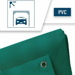 TECPLAST - Bâche carport micro-perforée tecplast mp460cp 3x3 m - verte - garantie 5 ans