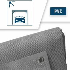 TECPLAST - Bâche carport micro-perforée tecplast mp460cp 4x5 m - grise - garantie 5 ans