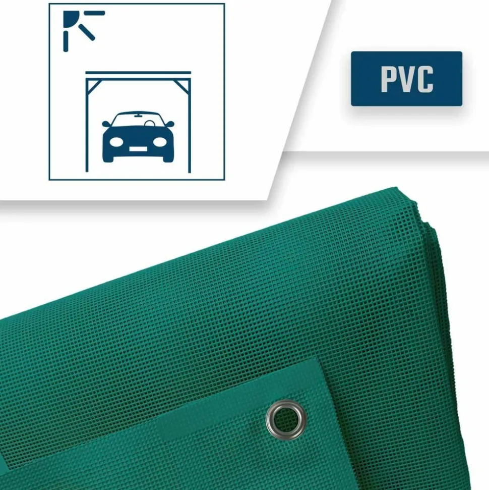 TECPLAST - Bâche carport micro-perforée tecplast mp460cp 3,5x4 m - verte - garantie 5 ans