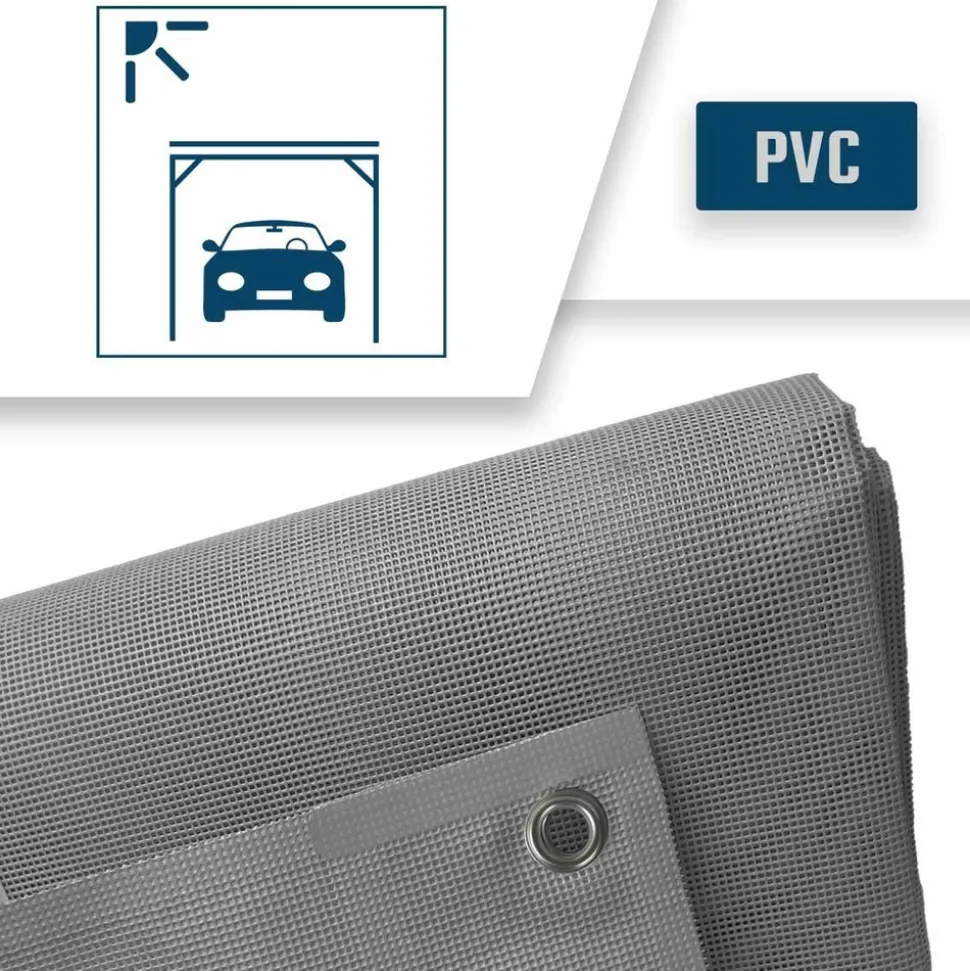 TECPLAST - Bâche carport micro-perforée tecplast mp460cp 3,5x4 m - grise - garantie 5 ans