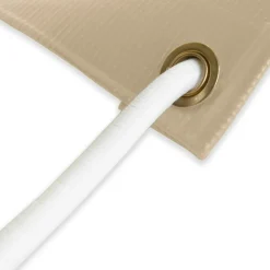 TECPLAST - Pack toile pergola beige foncé 3x4 m tecplast lp506pr + sandow blanc 20m