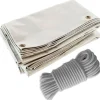 TECPLAST - Pack toile pergola blanc crème 3x4 m tecplast lp506pr + sandow gris 20m